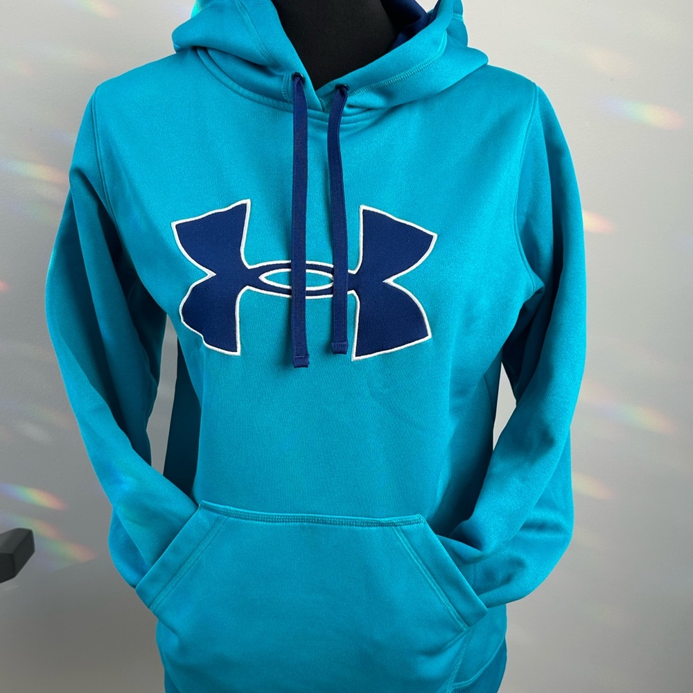 Under Armour Teal Hoodie with Navy Logo